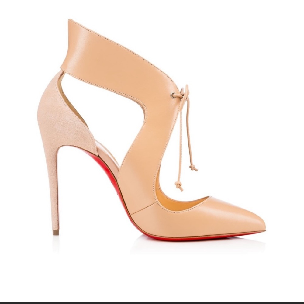 Christian Louboutin Ferme Rouge 100 mm Napa Self-Tie Pump